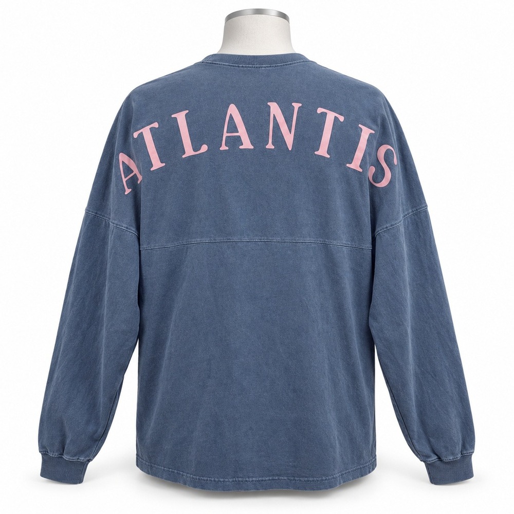 Spirit Jersey XL Atlantis Paradise Island Bahamas Long Sleeve Oversize Tee Shirt